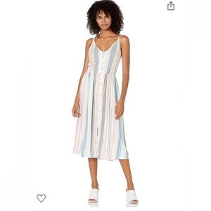 NWT Roxy Striped Strappy Midi Dress